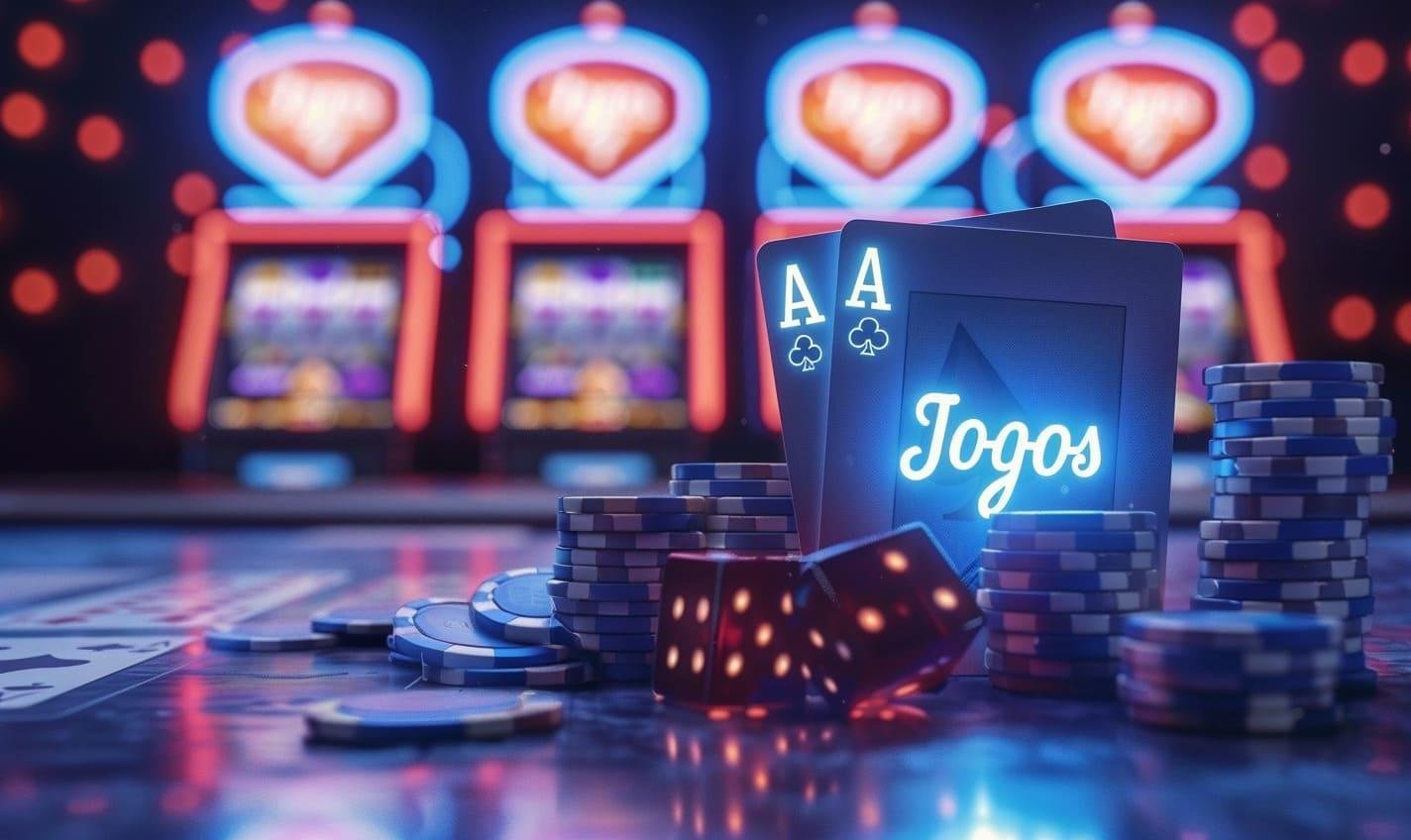 Pemandangan neon kota malam dengan tema game online familytoto